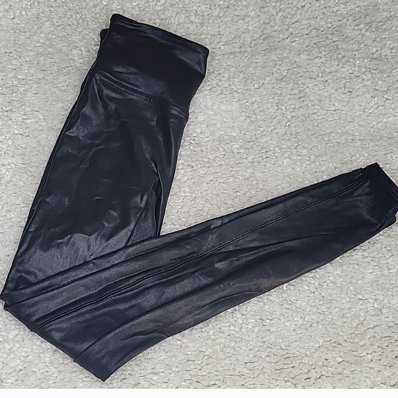 SPANX FAUX LEATHER Leggings Size S - Picture 4 of 10